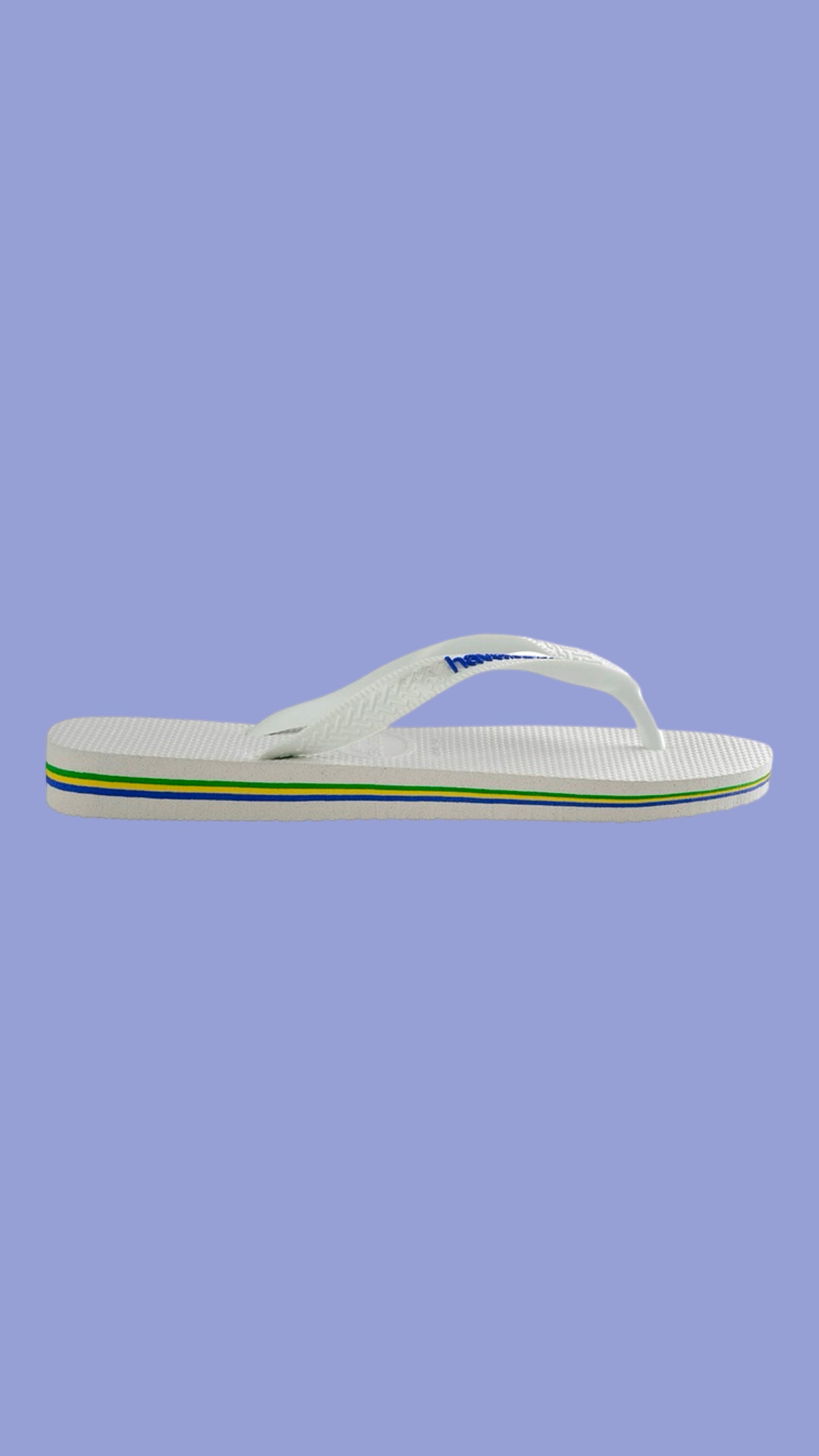 HAVAIANAS WHITE BRAZIL LOGO FLIP FLOPS