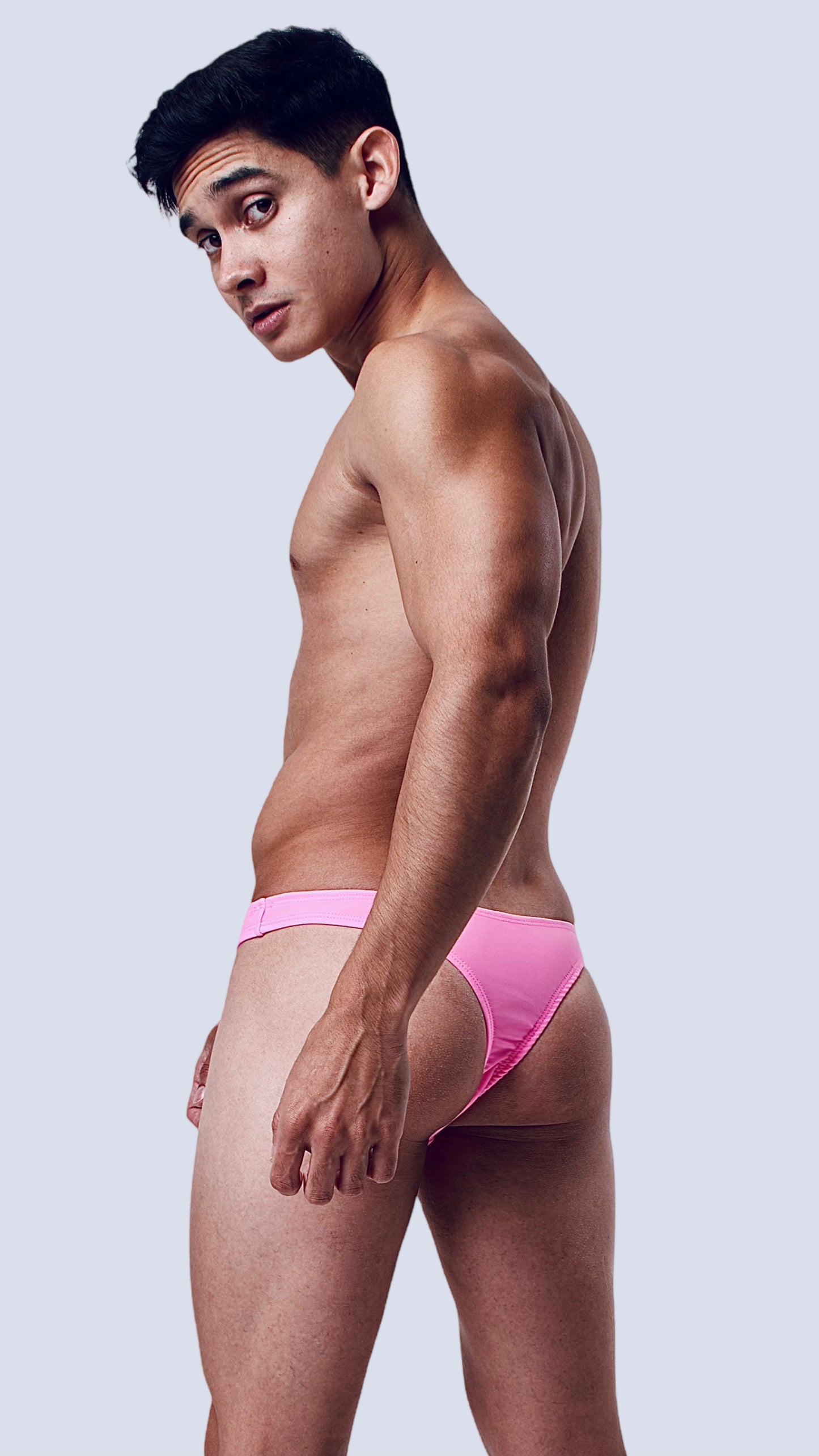 BUBBLE GUM PINK SWIM THONG