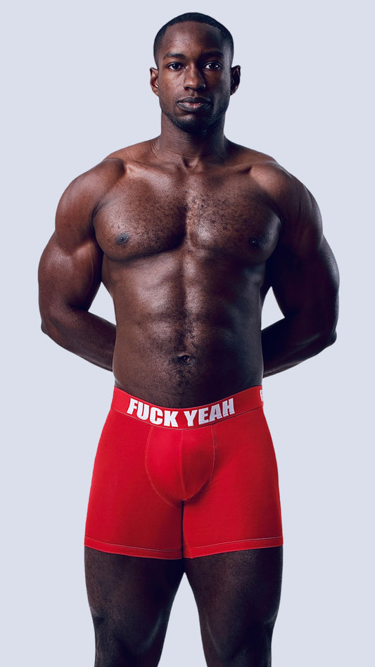 RED MICROFIBER BOXER