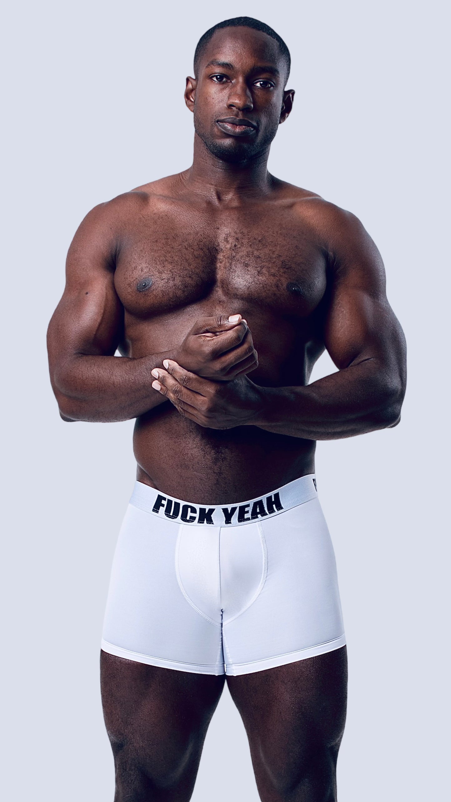 WHITE MICROFIBER BOXER