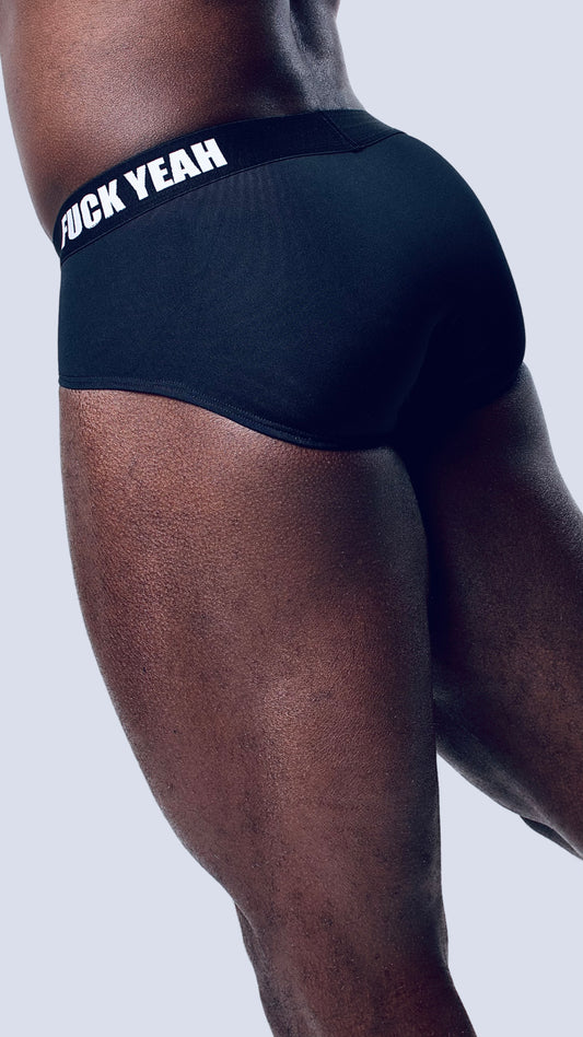 BLACK MICROFIBER BRIEF
