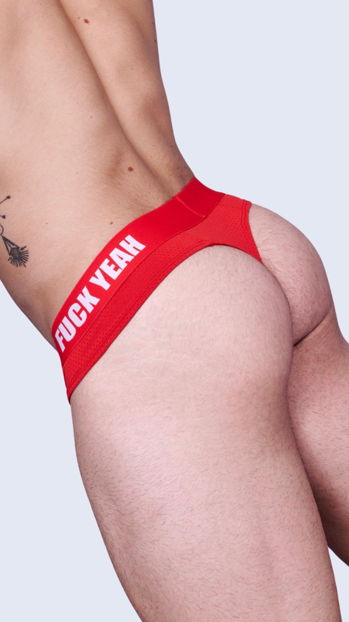 RED WAISTBAND THONG