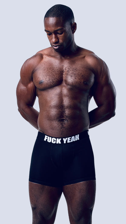 BLACK MICROFIBER BOXER