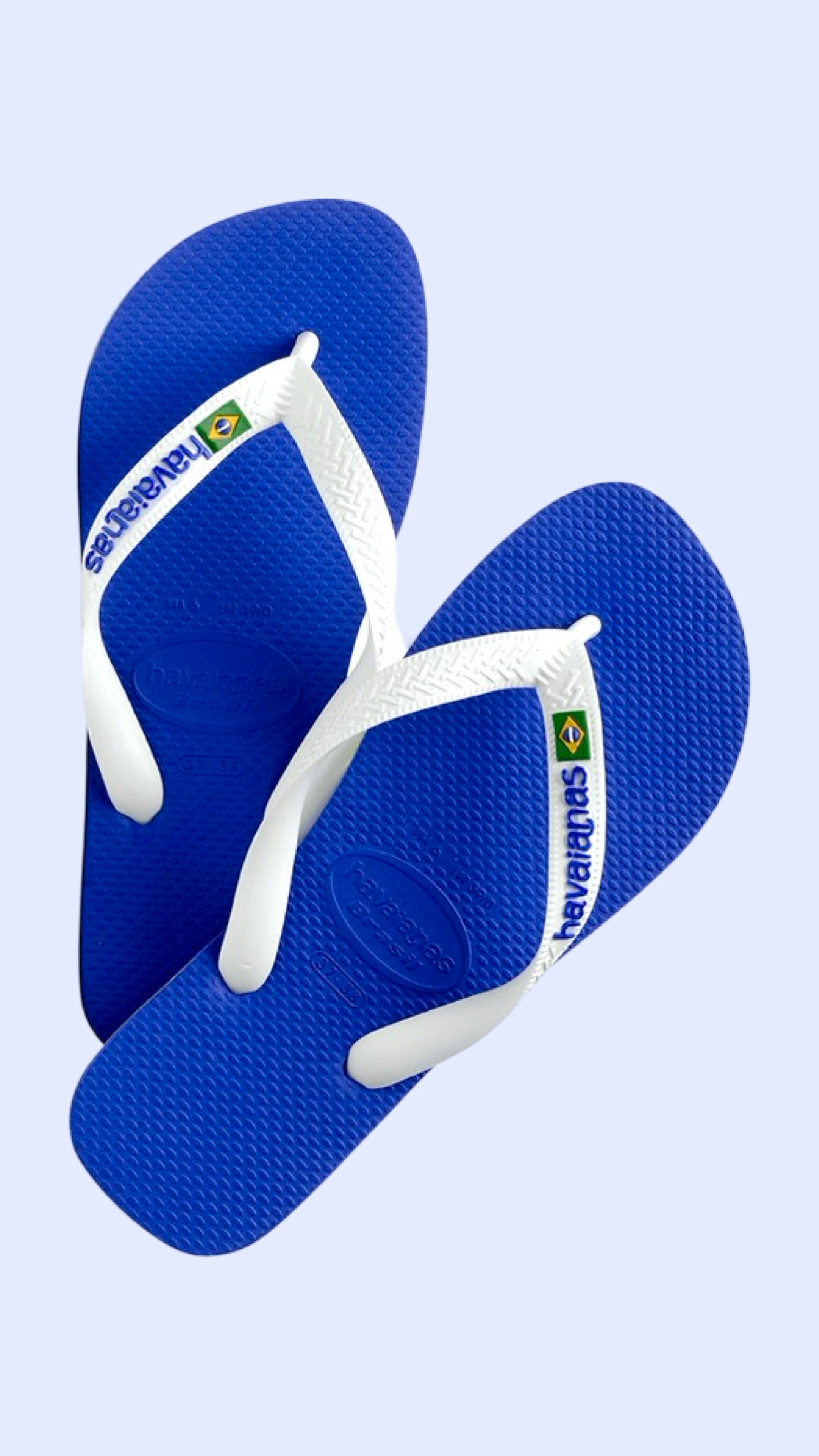 HAVAIANAS BLUE BRAZIL LOGO FLIP FLOPS