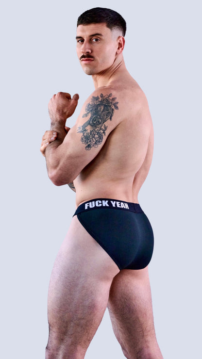 BLACK SIDE CUT BRIEF