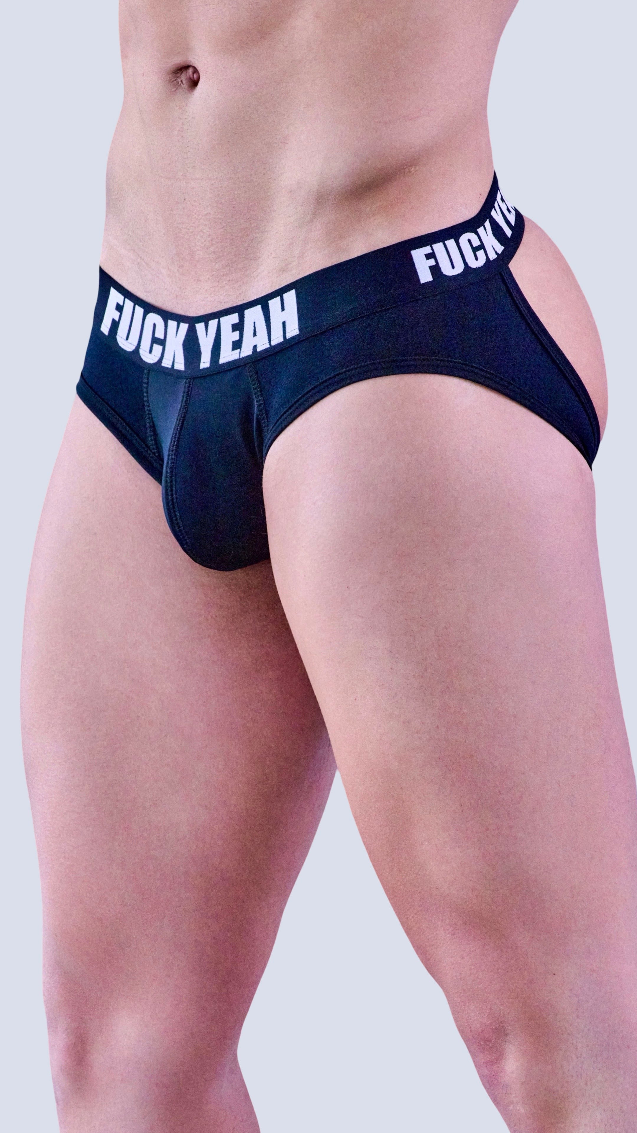 BLACK BUBBLE BUTT JOCKSTRAP