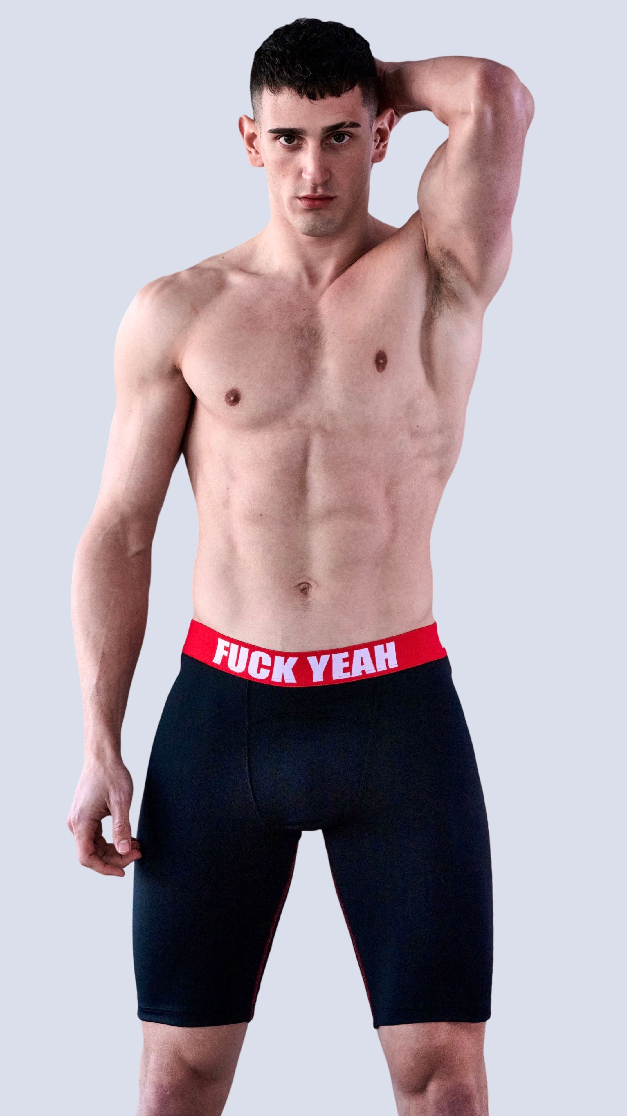 BLACK BIKER SHORT