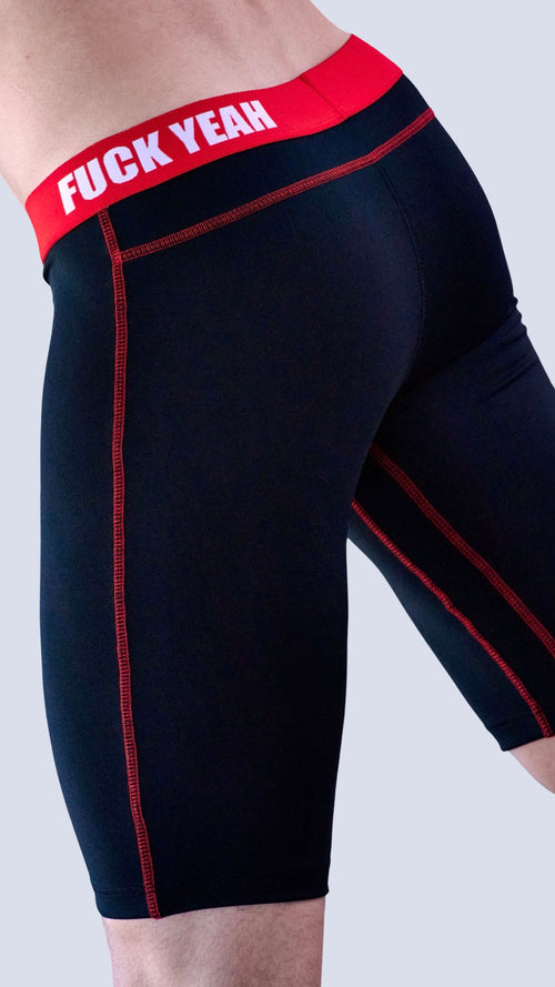 BLACK BIKER SHORT