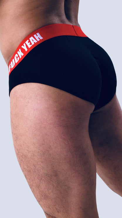 BLACK HEAT PUSH UP BRIEF