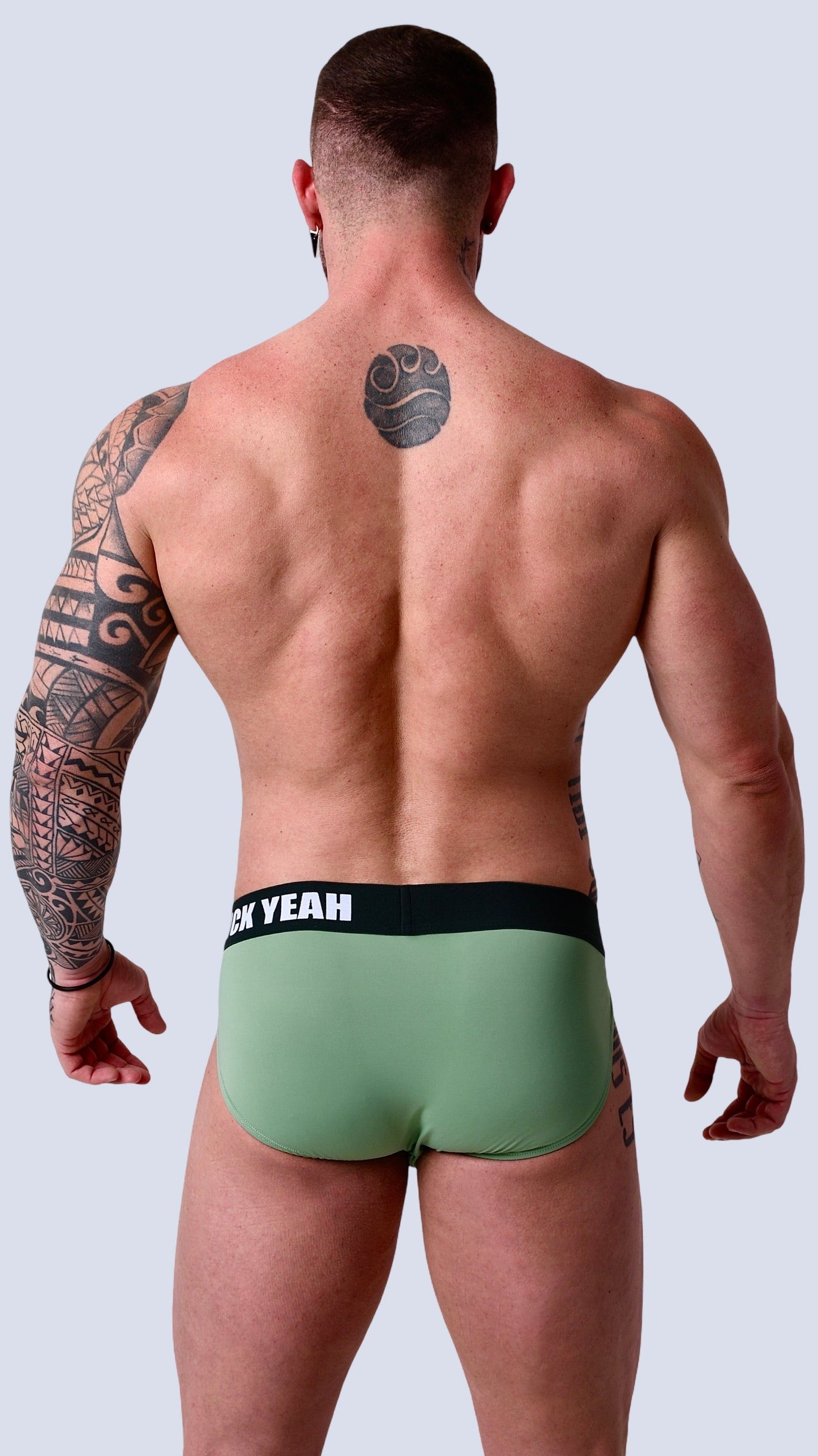 OLIVE GREEN SIDE CUT BRIEF